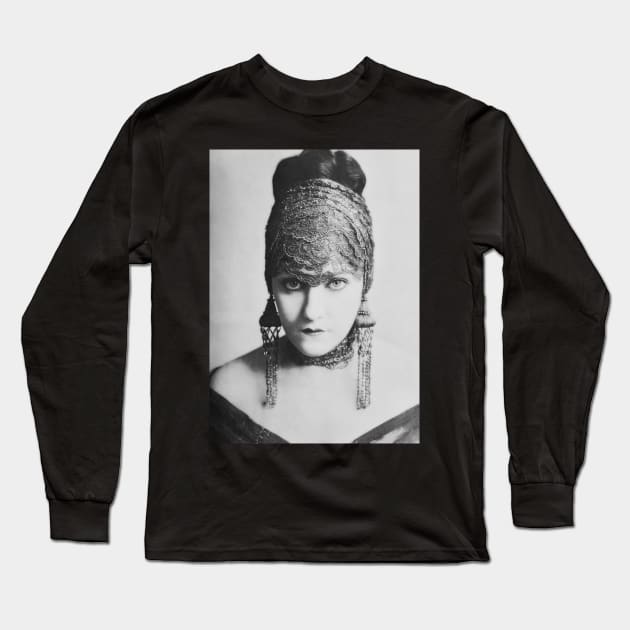 Regal Siren Gloria Swanson Long Sleeve T-Shirt by SILENT SIRENS